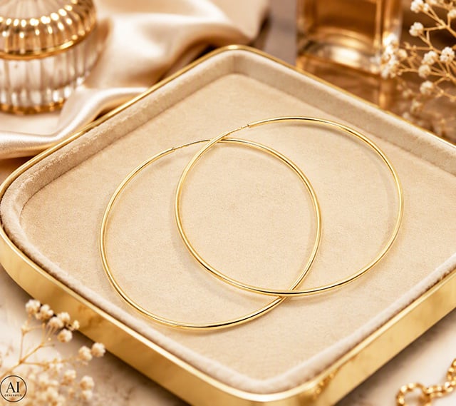 Złote kolczyki 14K Glare 269