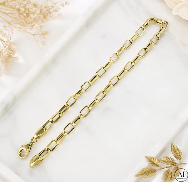 Złota bransoletka 14K Glare 459 - obrazek 5
