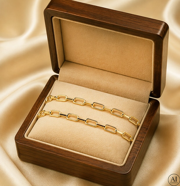 Złota bransoletka 14K Glare 459 - obrazek 3