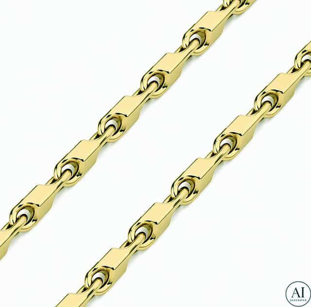 Złoty łańcuszek 14K Glare 674