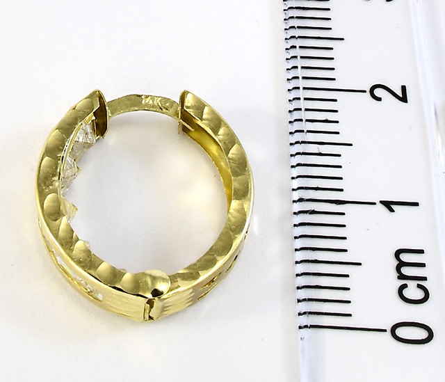 Złote kolczyki 14k Glare 1005 - obrazek 5