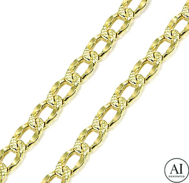 Złoty łańcuszek 14K Glare 818