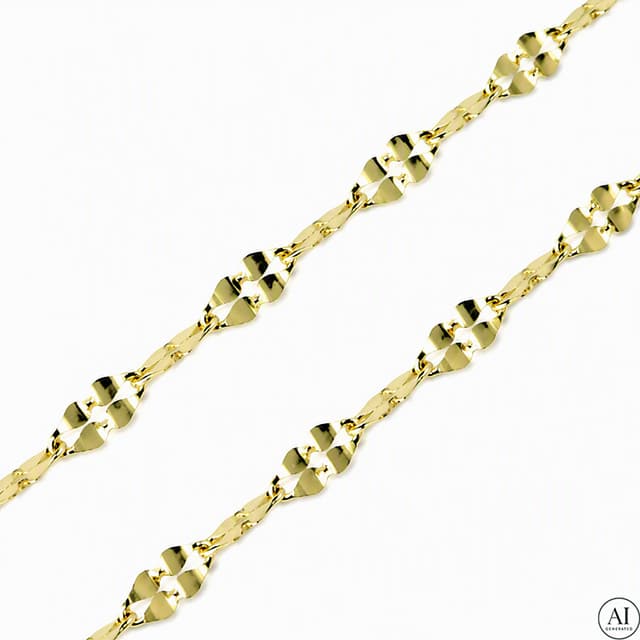 Złoty łańcuszek 14K Glare 835