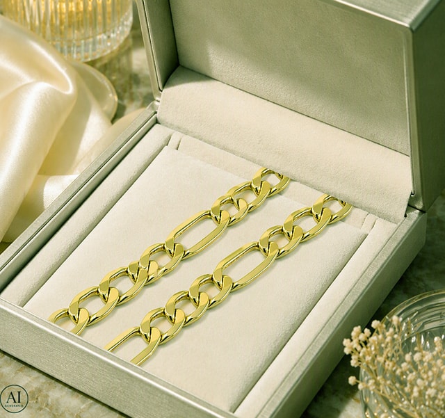 Złoty łańcuszek 14K Glare 572 - obrazek 5
