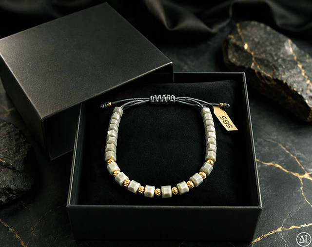 Złota bransoletka 14k Glare 588 - obrazek 3